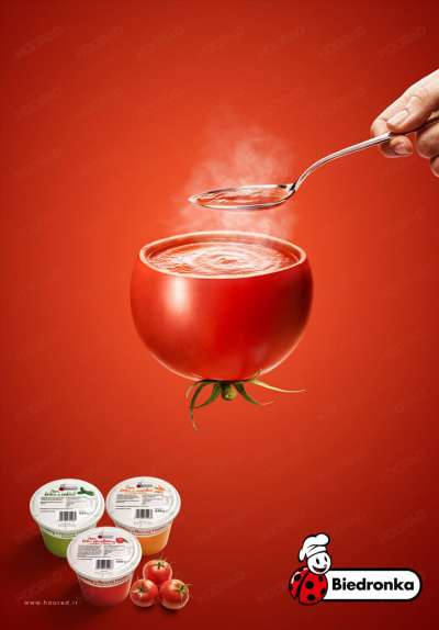 طراحی گرافیک پوستر تبلیغاتی سوپ آماده Biedronka