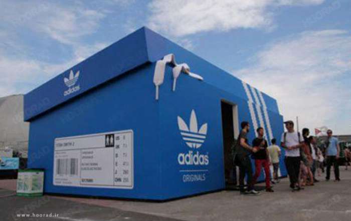 طراحی خلاقانه غرفه برند Adidas