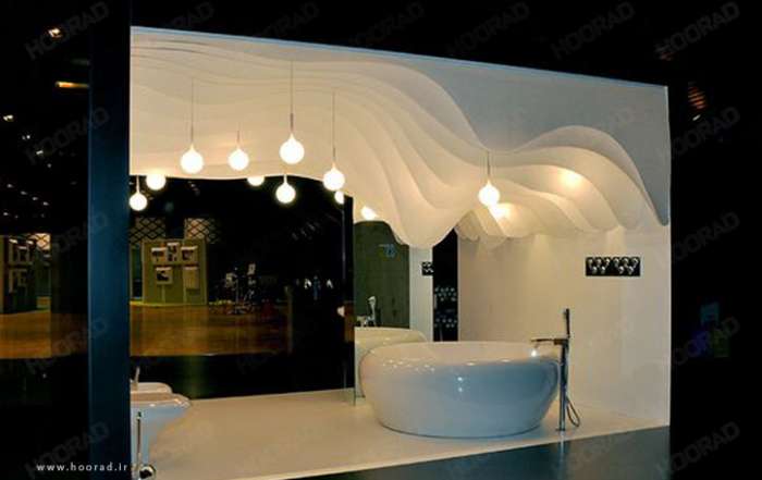 طراحی غرفه لوازم بهداشتی برند Vitra