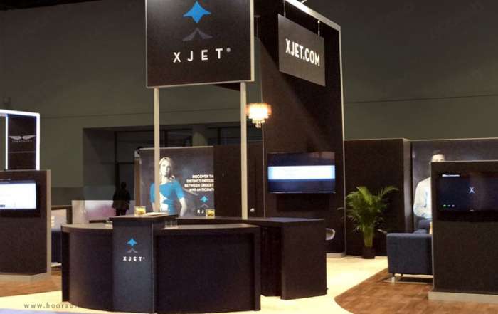 طراحی غرفه نمایشگاهی Xjet