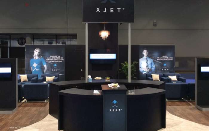 طراحی غرفه نمایشگاهی Xjet