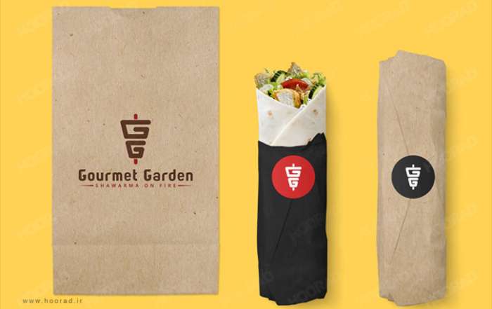 طراحی لوگو و بسته بندی رستوران Gourmet Garden