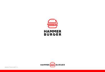 طراحی لوگو برند Hammer Burger