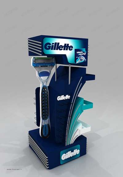 استند تبلیغاتی محصولات Gillette