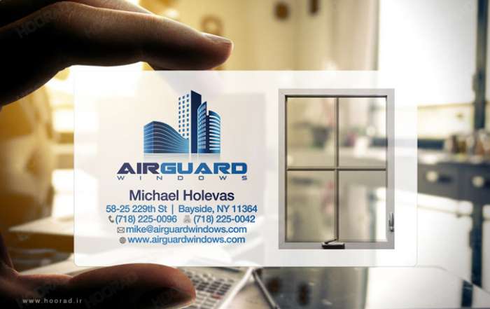 طراحی کارت ویزیت Airguard Windows