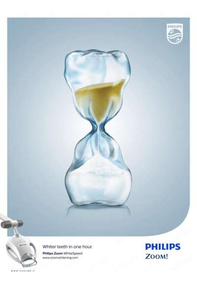 طراحی پوستر تبلیغاتی دستگاه سفید کننده دندان فیلیپس